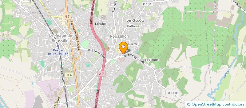 localisation de l'entreprise UNE MAIN TENDUE POUR TOUS  ROUSSILLON