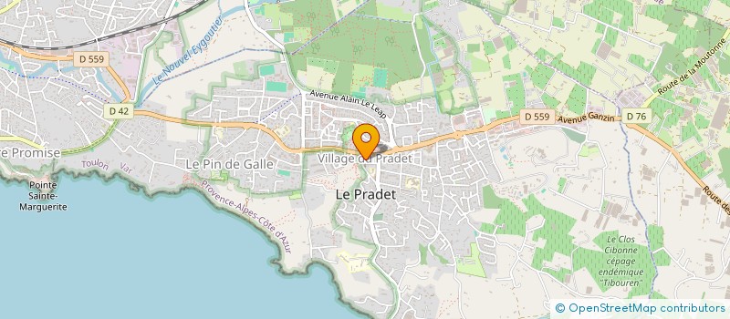 localisation de l'entreprise UNE P'TITE DOUCEUR à LE PRADET