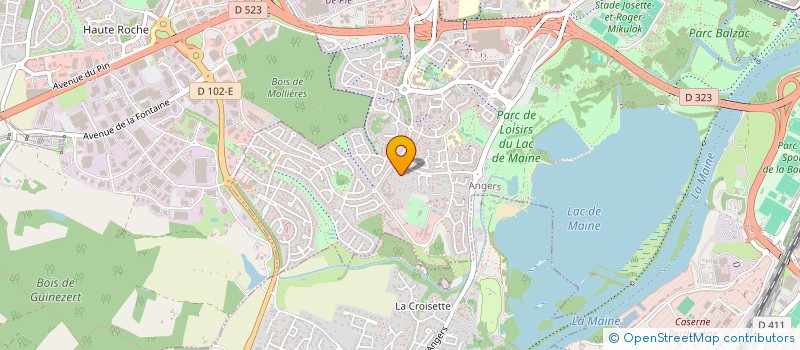 localisation de l'entreprise UNE PATTE DANS LA MAIN à ANGERS