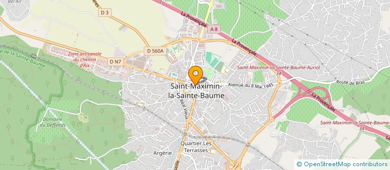 localisation de l'entreprise UNE PENSEE POUR TOUS à SAINT-MAXIMIN-LA-SAINTE-BAUME