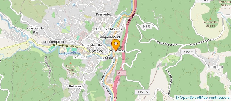 localisation de l'entreprise UNE PERCHE DANS LE CHAMP  LODEVE