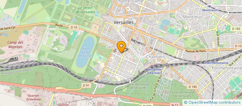 localisation de l'entreprise UNE PLUME A JARDIN à VERSAILLES