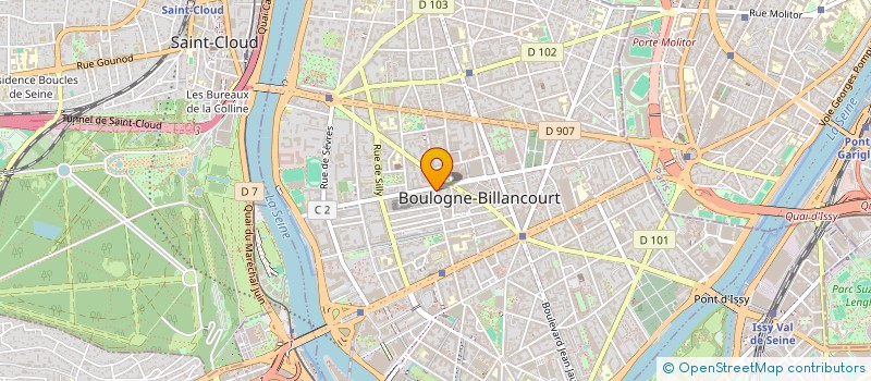 localisation de l'entreprise UNE RAISON D'ETRE  BOULOGNE-BILLANCOURT