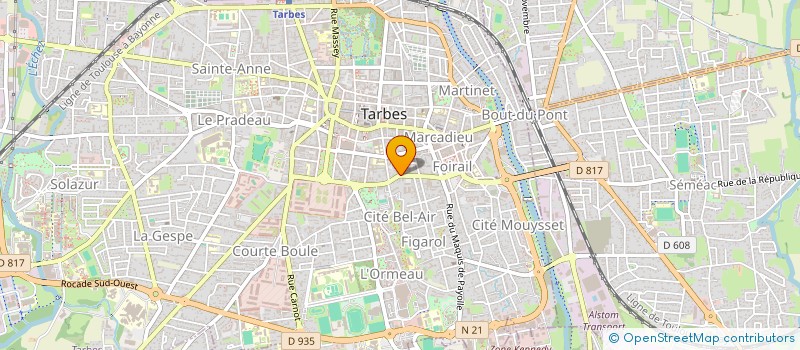 localisation de l'entreprise UNE ROSE, UN ESPOIR HP 65  TARBES