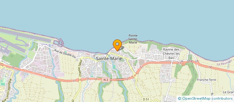 localisation de l'entreprise UNE ROSE UN ESPOIR SECTEUR DE LA REUNION à SAINTE-MARIE
