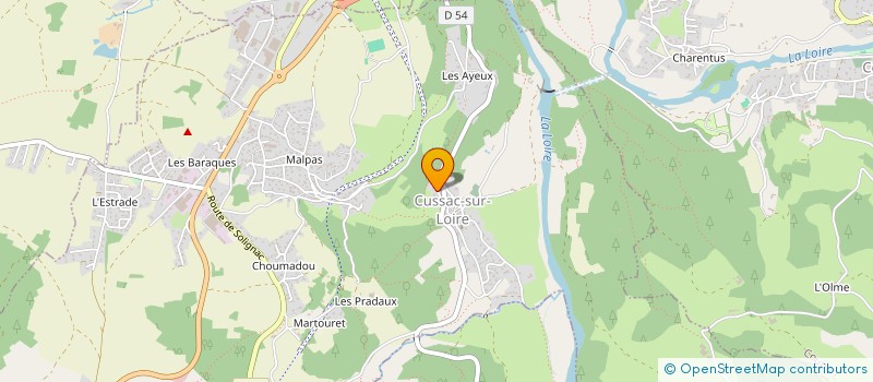 localisation de l'entreprise UNE ROSE UN ESPOIR - SECTEUR VELAY  CUSSAC-SUR-LOIRE