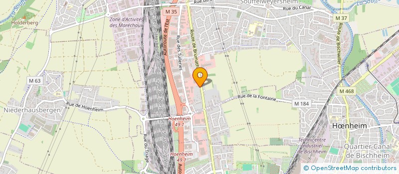 localisation de l'entreprise UNE SOLUTION  SOUFFELWEYERSHEIM