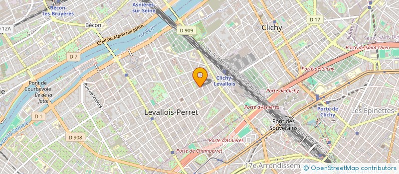 localisation de l'entreprise UNE SOURIS VERTE à LEVALLOIS-PERRET
