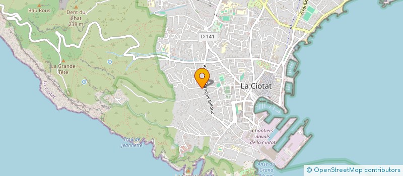 localisation de l'entreprise UNE TETE BIEN FAITE à LA CIOTAT