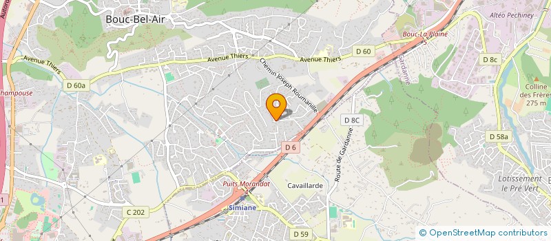 localisation de l'entreprise UNE TETE ET DIX DOIGTS à BOUC-BEL-AIR