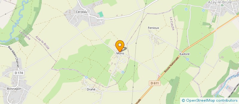 localisation de l'entreprise UNE VIE COMME LES AUTRES POUR THEO  AZAY-LE-BRULE