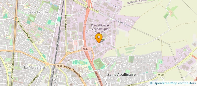 localisation de l'entreprise UNEED SERVICES à SAINT-APOLLINAIRE