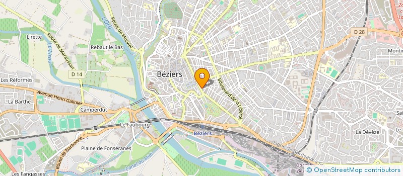localisation de l'entreprise UNFICO à BEZIERS