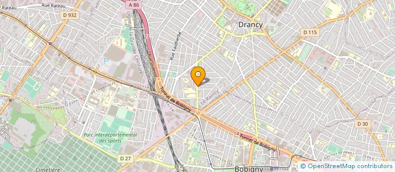 localisation de l'entreprise UNI BAT  DRANCY