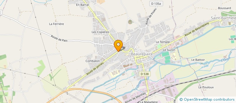 localisation de l'entreprise UNI-BUILD  BEAUREPAIRE