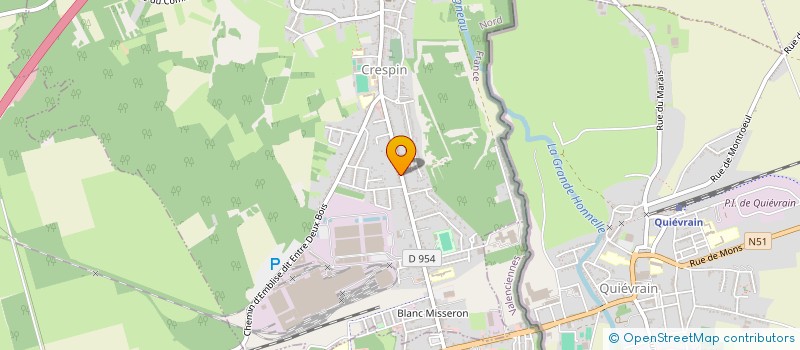 localisation de l'entreprise UNI-CARS  CRESPIN