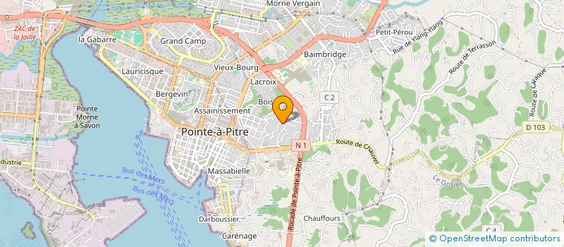localisation de l'entreprise UNI COOPER ELEVEURS BOVI OVI CAPRI GPE à LES ABYMES