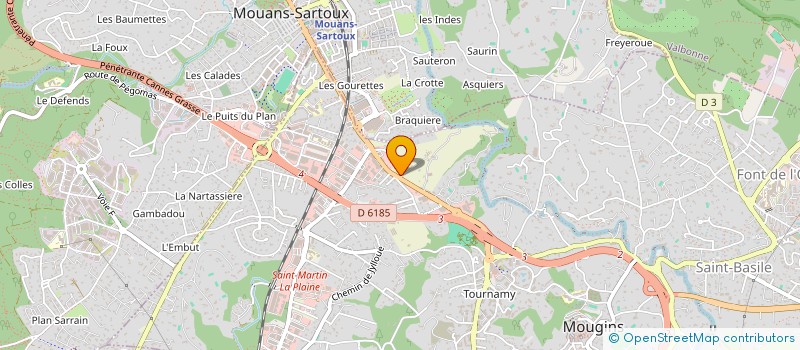 localisation de l'entreprise UNI DISTRIB  MOUGINS