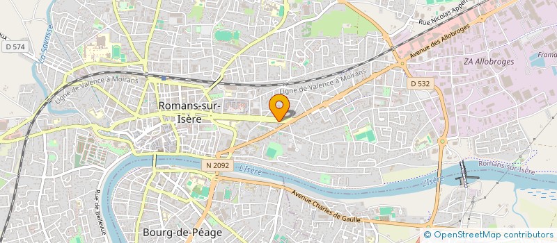 localisation de l'entreprise UNI-IMMOB 2019  ROMANS-SUR-ISERE