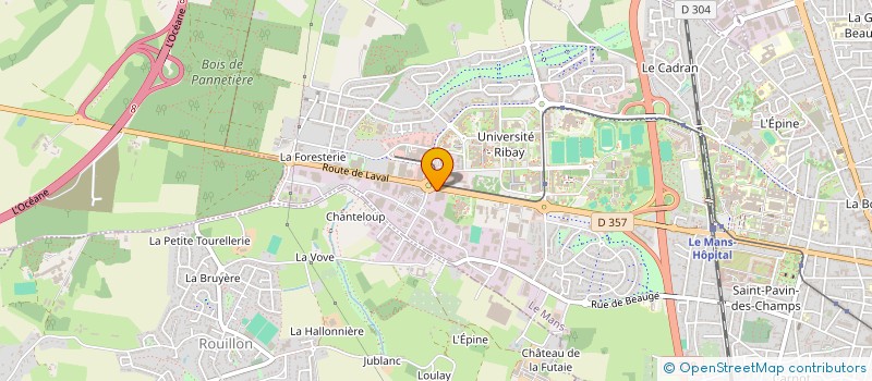 localisation de l'entreprise UNI INVEST ANJOU MAINE  LE MANS