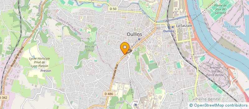 localisation de l'entreprise UNI PRODUCTION  OULLINS-PIERRE-BENITE