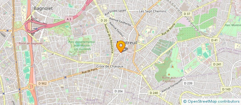 localisation de l'entreprise UNI TEAM à MONTREUIL