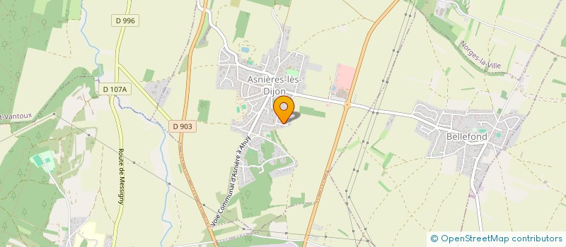 localisation de l'entreprise UNI-TERRE  ASNIERES-LES-DIJON