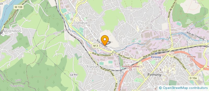 localisation de l'entreprise UNI'VERRE DECO  UNIEUX