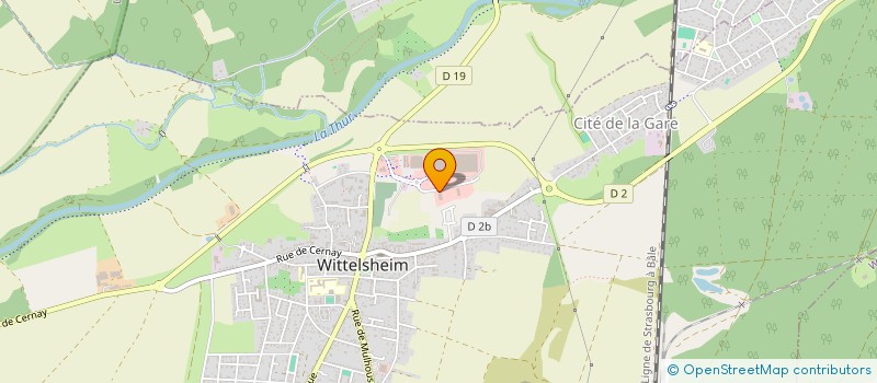 localisation de l'entreprise UNI VERT  WITTELSHEIM