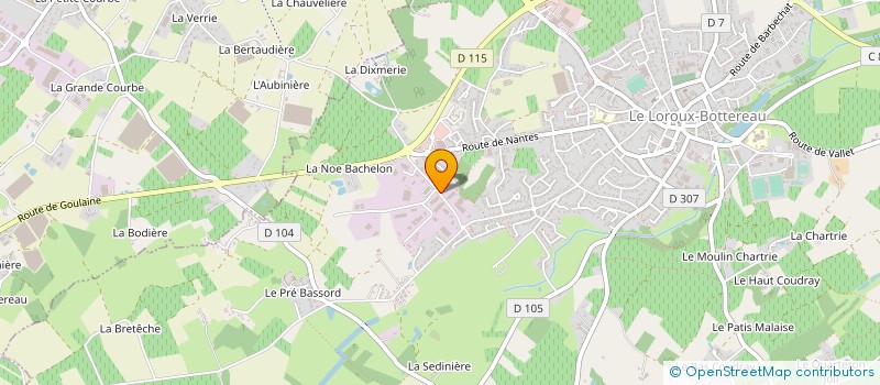 localisation de l'entreprise UNI-VERT à LE LOROUX-BOTTEREAU