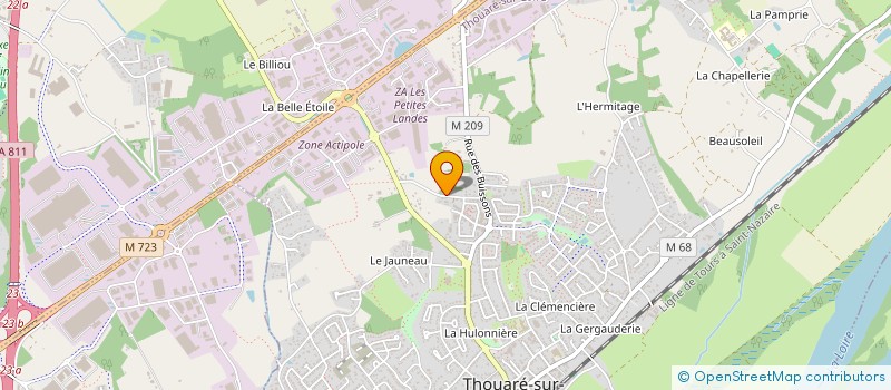 localisation de l'entreprise UNI'VERTS PAYSAGES à THOUARE-SUR-LOIRE