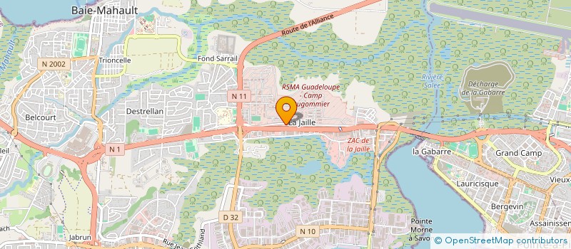 localisation de l'entreprise UNIART-SENDIKA AWTIS GWADLOUP  BAIE-MAHAULT