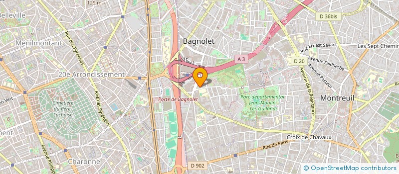 localisation de l'entreprise UNIBAT à BAGNOLET