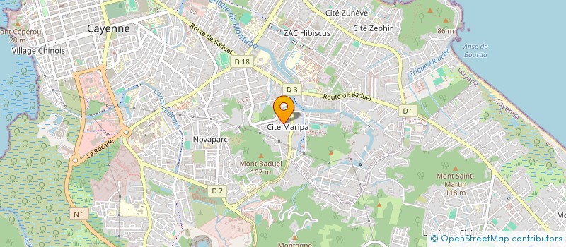 localisation de l'entreprise UNIBAT MULTI-SERVICES SASU  CAYENNE