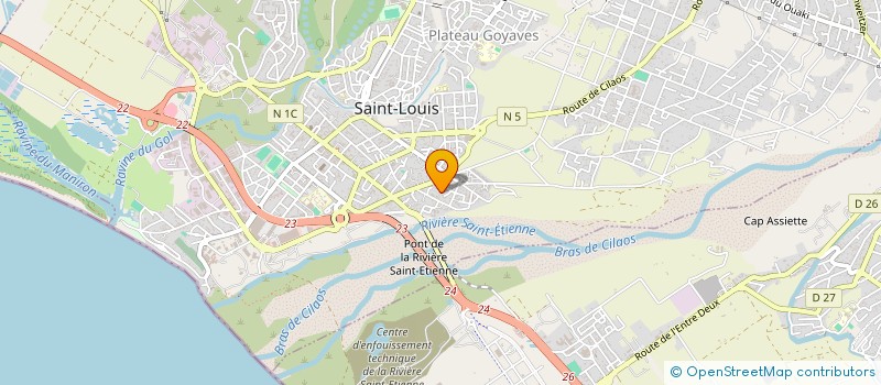 localisation de l'entreprise UNIBAT REUNION à SAINT-LOUIS