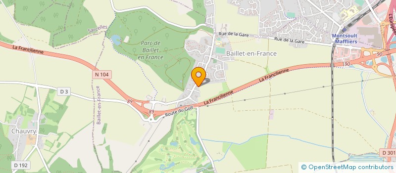 localisation de l'entreprise UNICA à BAILLET-EN-FRANCE