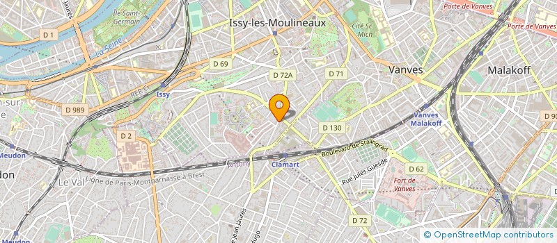 localisation de l'entreprise UNICA à ISSY-LES-MOULINEAUX