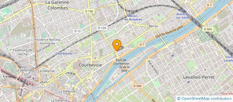 localisation de l'entreprise UNICHAF à COURBEVOIE