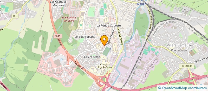 localisation de l'entreprise UNICITE  CHARLEVILLE-MEZIERES