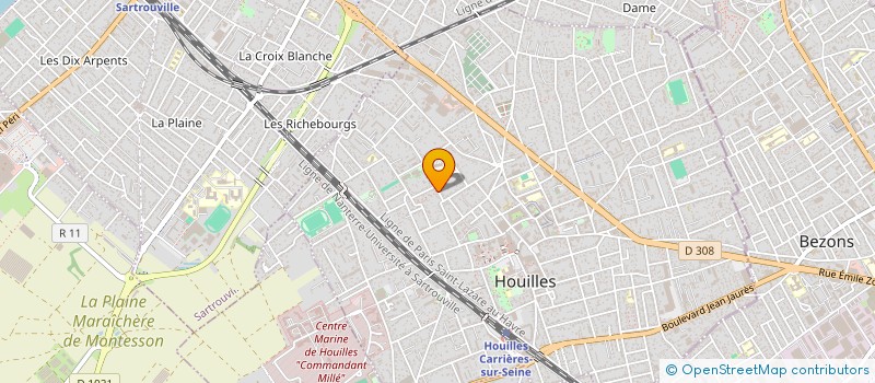 localisation de l'entreprise UNICITEAM  HOUILLES