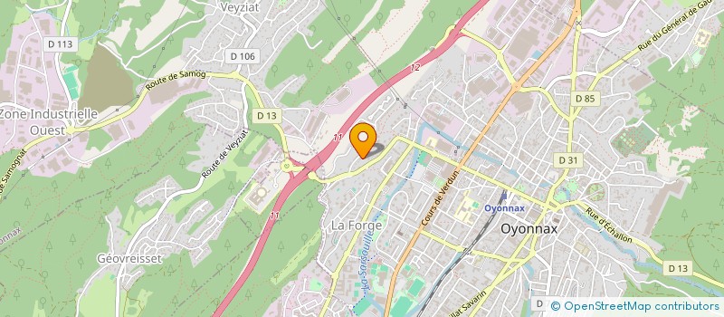 localisation de l'entreprise UNICITY à OYONNAX