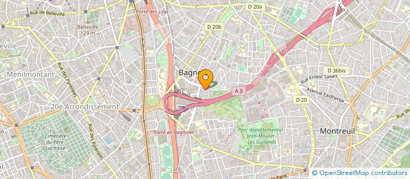 localisation de l'entreprise UNICONSEIL à BAGNOLET