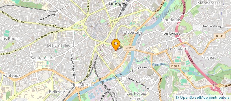 localisation de l'entreprise UNICORPA à LIMOGES