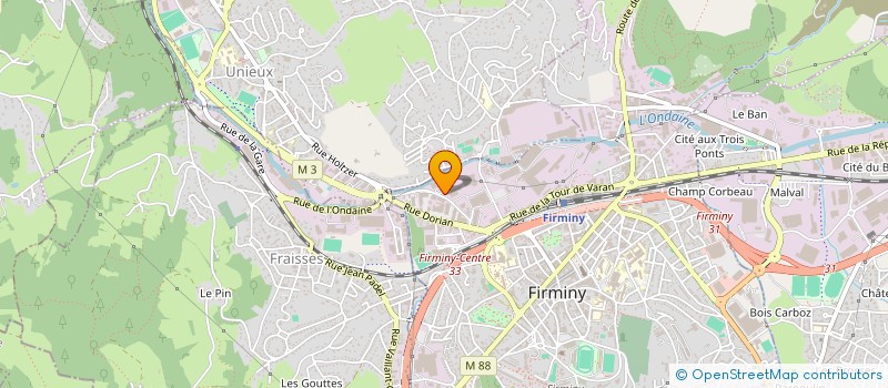 localisation de l'entreprise UNIEUX ELEC à FIRMINY
