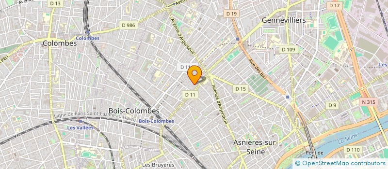 localisation de l'entreprise UNIFACTO à BOIS-COLOMBES