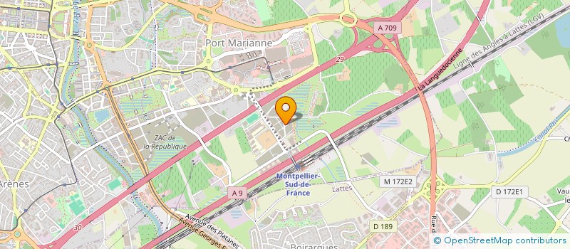 localisation de l'entreprise UNILINE à MONTPELLIER