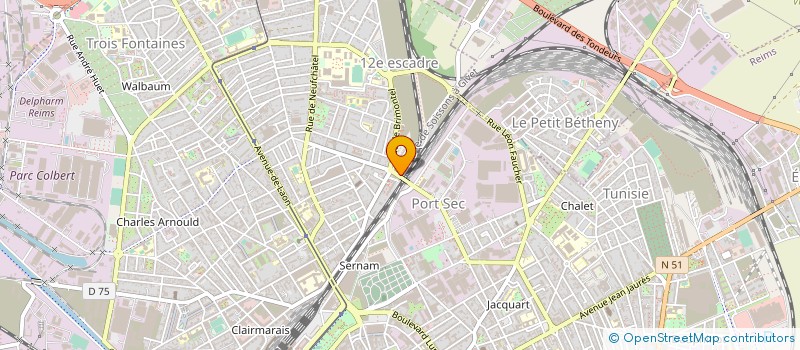 localisation de l'entreprise UNION 5 ASSOC POUR HEBERGEMENT à REIMS