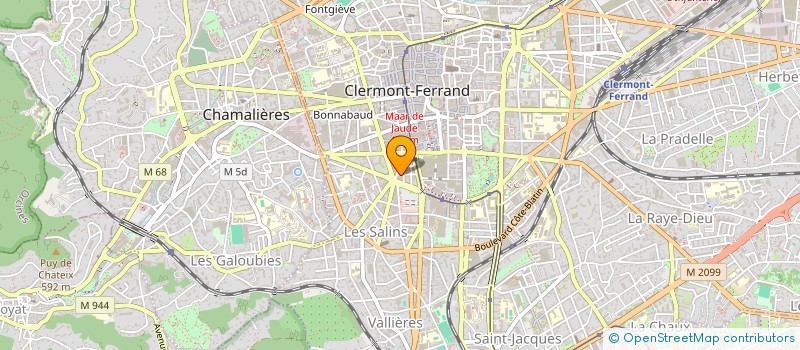 localisation de l'entreprise UNION ACADEMIQUE DES PARENTS D'ELEVES DE L'ENSEIGNEMENT PUBLIC D'AUVERGNE  CLERMONT-FERRAND