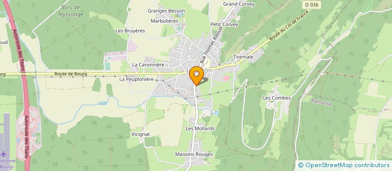 localisation de l'entreprise UNION AMICALE, COMMERCIALE ET ARTISANALE DE JASSERON à JASSERON