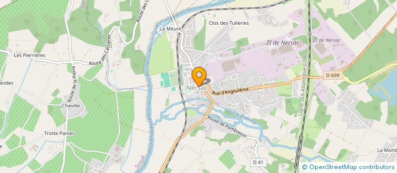 localisation de l'entreprise UNION AMICALE DE NERSAC  NERSAC